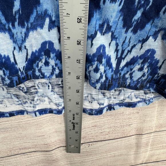 Chico's Geometric Print Scoop Neck T-Shirt Womens XXL Blue Short Sleeve - Picture 9 of 9